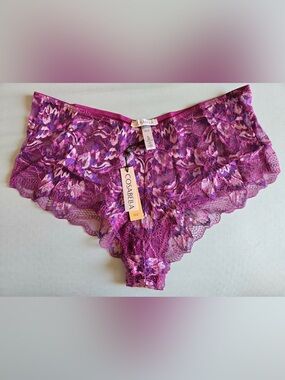 Cosabella Paradiso V Hipster XL Panty in Swiss Beet/Violet Color NWT